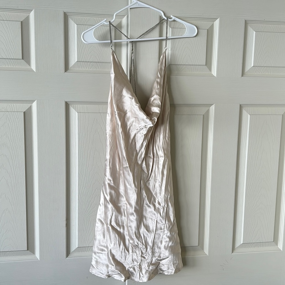 Forever 21 Satin Backless Mini Dress